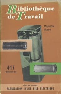 Fabrication d'une pile électrique.