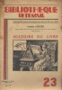 Histoire du livre.. BIBLIOTHEQUE DE TRAVAIL 