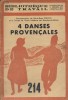4 danses provençales.. BIBLIOTHEQUE DE TRAVAIL 