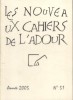 Les nouveaux cahiers de l'Adour. Revue d'expression littéraire N° 51.. LES NOUVEAUX CAHIERS DE L'ADOUR 