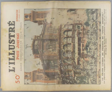 L'Illustré du Petit journal N° 2269. Grand hebdomadaire pour tous. Gravure en première page : Le grand lâcher de pigeons du Petit Journal. Départ de pigeons issus de colombiers de Bordeaux.