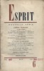 Revue Esprit. 1960, numéro 6. Numéro consacré entièrement au cinéma français.. ESPRIT 1960-6 