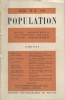 Population. Revue trimestrielle de l'Institut National d'Etudes Démographiques. N° 3 de 1946. Paul Vincent, Pierre George, Jean Daric, Alfred Sauvy…. ...