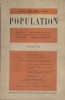 Population. Revue trimestrielle de l'Institut National d'Etudes Démographiques. N° 2 de 1949. Alfred Sauvy, Louis Henry, Georges Malignac, Robert ...