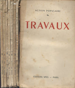 Travaux. Première série. Numéros 1 à 8 sur 9. Tête de collection, il manque le numéro 9.