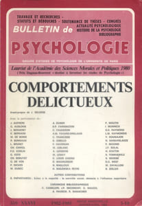 Bulletin de psychologie N° 359. 5-10 : Comportements délictueux.