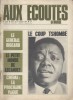 Aux écoutes du monde. Hebdomadaire N° 2242. Le coup Tschombé, Bigeard, Lecanuet…. AUX ECOUTES 