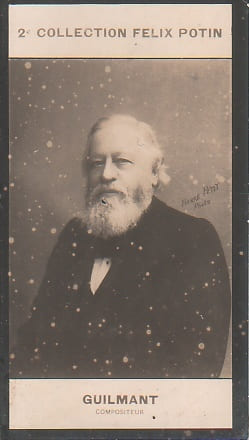 Photographie de la collection F&eacute;lix Potin (4 x 7,5 cm) repr&eacute;sentant : Alexandre Guilmant, compositeur.. GUILMANT (Alexandre) - (Photo de la 2e ...