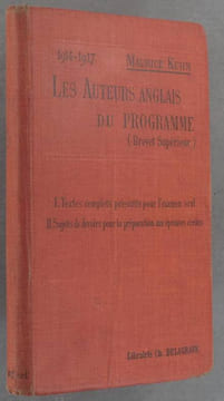 Les auteurs anglais du programme. Ouida, Longfellow, Wordsworth, Scott, Keats, Moore, Tennyson.. KUHN Maurice 