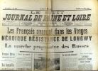 Les Français avancent dans les Vosges… Héroïque résistance de Longwy.... LE PETIT JOURNAL DE MAINE ET LOIRE 44e année 