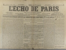 L'écho de Paris. N° 12259 du 10 mars 1918. Onzième raid sur Paris. Trotsky…. L'ECHO DE PARIS 