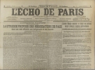 L'écho de Paris. N° 12449 du 16 septembre 1918.. L'ECHO DE PARIS 