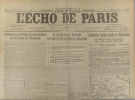L'écho de Paris. N° 12451 du 18 septembre 1918.. L'ECHO DE PARIS 