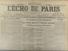 L'écho de Paris. N° 12457 du 24 septembre 1918.. L'ECHO DE PARIS 
