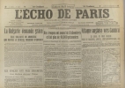 L'écho de Paris. N° 12461 du 28 septembre 1918.. L'ECHO DE PARIS 