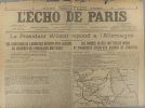 L'écho de Paris. N° 12479 du 16 octobre 1918.. L'ECHO DE PARIS 