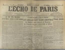 L'écho de Paris. N° 12480 du 17 octobre 1918.. L'ECHO DE PARIS 
