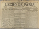 L'écho de Paris. N° 12484 du 21 octobre 1918.. L'ECHO DE PARIS 