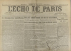 L'écho de Paris. N° 12487 du 24 octobre 1918.. L'ECHO DE PARIS 