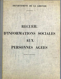 Recueil d'informations sociales aux personnes âgées.