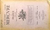 Mercure de France N° 507. Articles de Gabriel Brunet, Claude Roger-Marx, Docteur Talon, Louis Dumur…. MERCURE DE FRANCE 