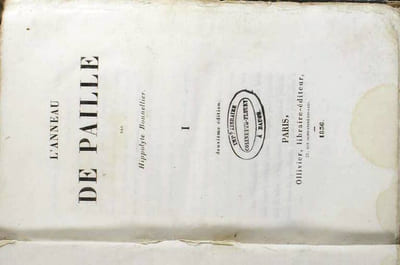 L'anneau de paille. Tome 1 seul.