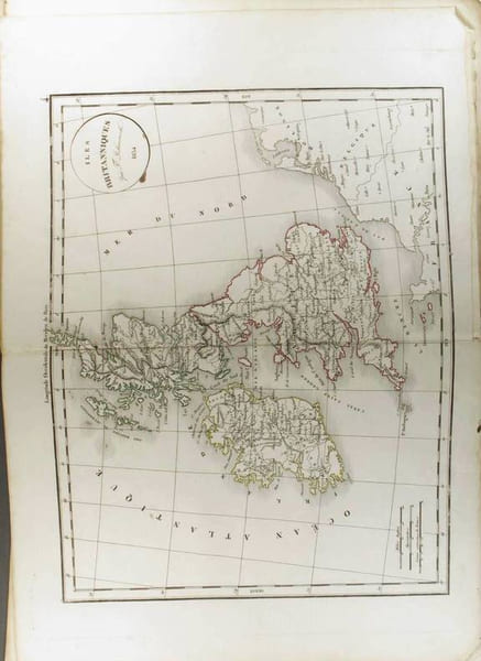 Iles britanniques. (Carte dress&eacute;e en 1834).. DELAMARCHE F&eacute;lix 