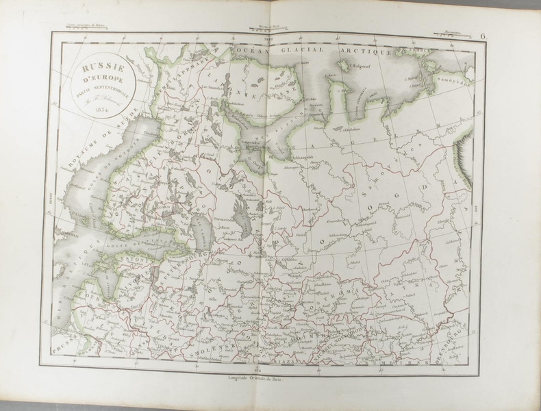 Russie d'Europe. Partie septentrionale. (Carte dressée en 1834).. DELAMARCHE Félix 