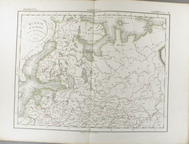 Russie d'Europe. Partie septentrionale. (Carte dress&eacute;e en 1834).. DELAMARCHE F&eacute;lix 