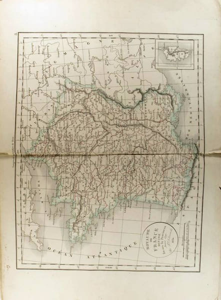Royaume de France divis&eacute; en ses 32 provinces avant 1790. (Carte dress&eacute;e en 1834).. DELAMARCHE F&eacute;lix 
