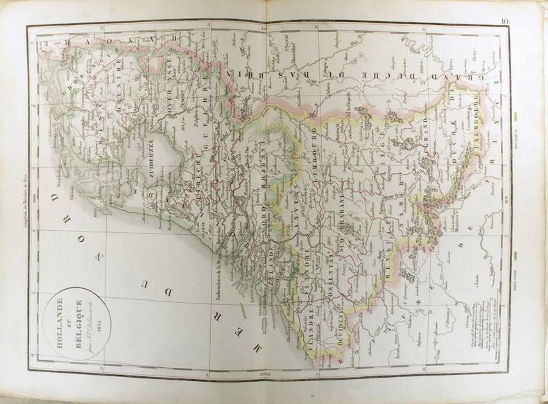 Hollande et Belgique. (Carte dress&eacute;e en 1834).. DELAMARCHE F&eacute;lix 