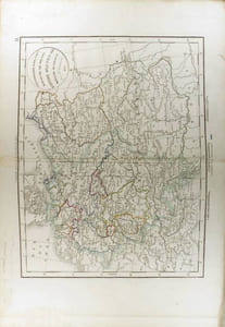 Confédération germanique, Royaume de Prusse, Empire d'Autriche, Royaume de Pologne. (Carte dressée en 1834).