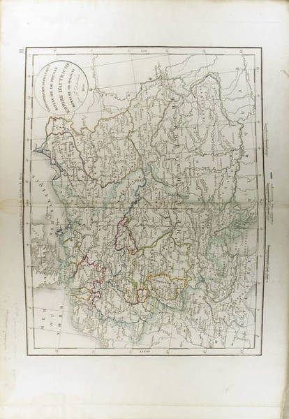 Conf&eacute;d&eacute;ration germanique, Royaume de Prusse, Empire d'Autriche, Royaume de Pologne. (Carte dress&eacute;e en 1834).. DELAMARCHE F&eacute;lix 