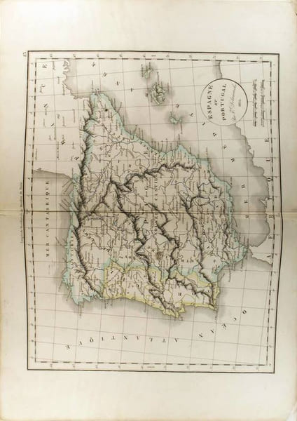 Espagne et Portugal. (Carte dress&eacute;e en 1835).. DELAMARCHE F&eacute;lix 