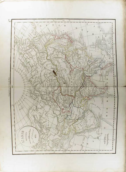 L'Asie divis&eacute;e en ses diff&eacute;rents &eacute;tats. (Carte dress&eacute;e en 1833).. DELAMARCHE F&eacute;lix 