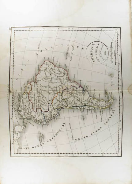 Am&eacute;rique m&eacute;ridionale. (Carte dress&eacute;e en 1834).. DELAMARCHE F&eacute;lix 
