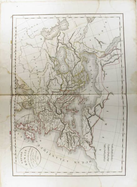 Empire romain &agrave; l'&eacute;poque de l'invasion des Barbares sous le r&egrave;gne d'Honorius. (Carte dress&eacute;e en 1835).. DELAMARCHE F&eacute;lix 