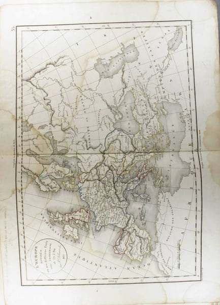 L'Europe divis&eacute;e en ses diff&eacute;rents &eacute;tats sous Charlemagne. (Carte dress&eacute;e en 1834).. DELAMARCHE F&eacute;lix 