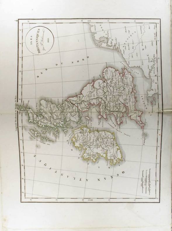 Iles britanniques. (Carte dressée en 1833).. DELAMARCHE Félix 