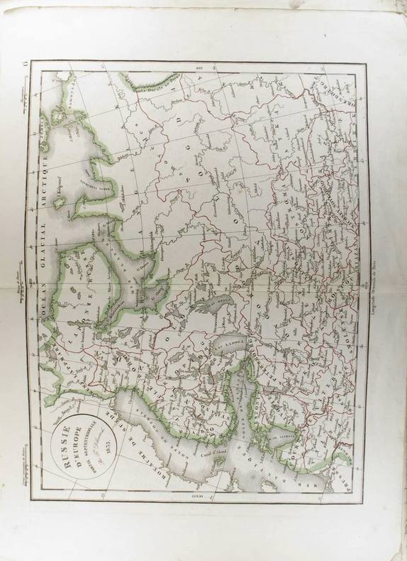 Russie d'Europe. Partie septentrionale. (Carte dressée en 1833).. DELAMARCHE Félix 