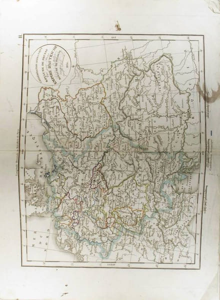 Conf&eacute;d&eacute;ration germanique, Royaume de Prusse, Empire d'Autriche, Royaume de Pologne. (Carte dress&eacute;e en 1834).. DELAMARCHE F&eacute;lix 