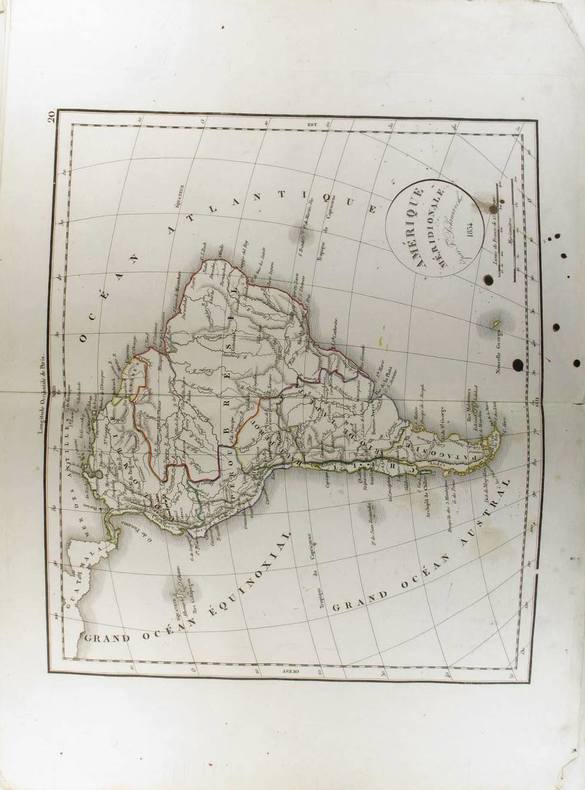 Amérique méridionale. (Carte dressée en 1834).. DELAMARCHE Félix 