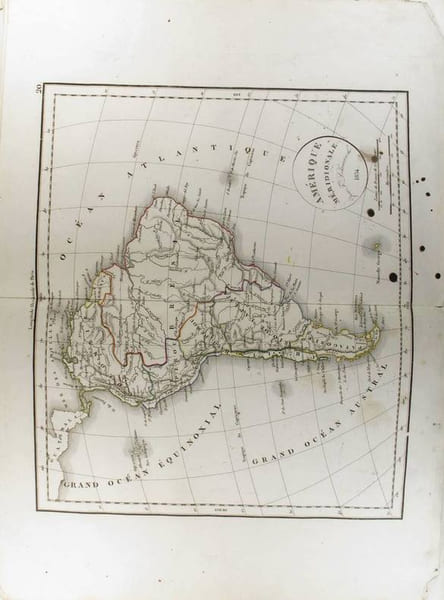 Am&eacute;rique m&eacute;ridionale. (Carte dress&eacute;e en 1834).. DELAMARCHE F&eacute;lix 