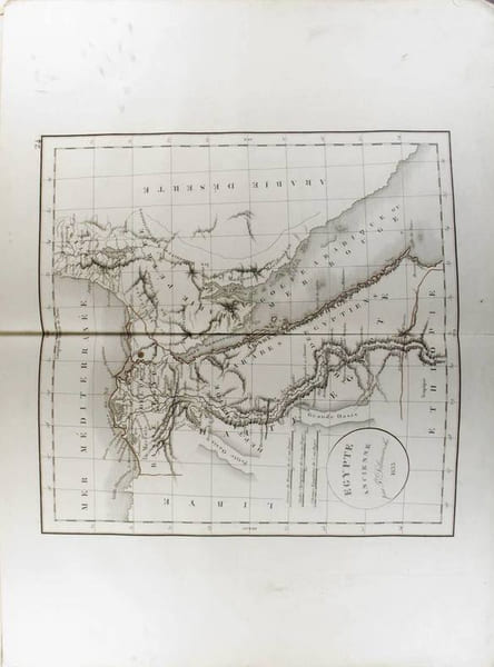 Egypte ancienne. (Carte dress&eacute;e en 1833).. DELAMARCHE F&eacute;lix 