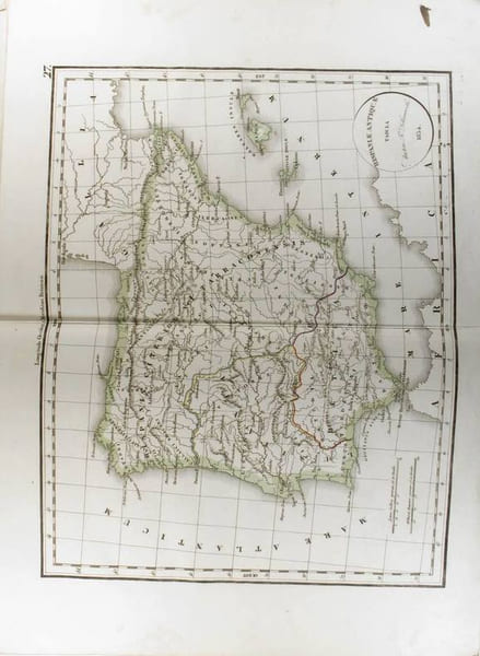 Hispanae Antiquae Tabula. (Carte dress&eacute;e en 1834).. DELAMARCHE F&eacute;lix 