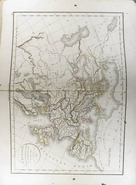 L'Europe &agrave; l'&eacute;poque du d&eacute;membrement de l'Empire de Charlemagne. (Carte dress&eacute;e en 1833).. DELAMARCHE F&eacute;lix 