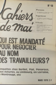 Cahiers de mai. N° 18.
