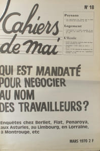 Cahiers de mai. N° 18.