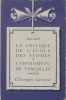 La critique de l'école des femmes. L'impromptu de Versailles. Comédies. Notice biographique, notice historique et littéraire, notes explicatives, ...
