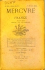 Mercure de France N° 279. M.-D. Calvacoressi sur Edgar Poe, Franz Toussaint, Jules de Gaultier, André Rouveyre, André Spire, Le Cardonnel…. MERCURE DE ...